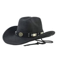 thumbnail image 1 of Chapeau de Cowboy Western Style Classique Jazz Soleil pour Occasions Extérieures avec Port Polyvalent, 1 of 5