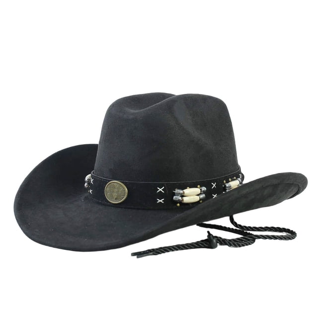 Chapeau de Cowboy Western Style Classique Jazz Soleil pour Occasions Extérieures avec Port Polyvalent
