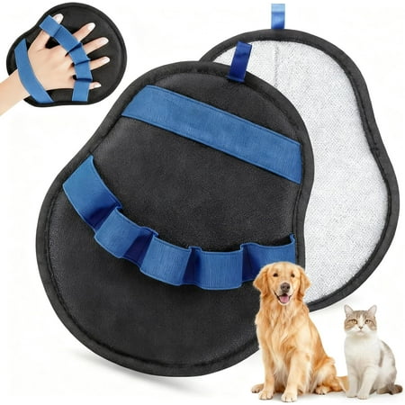 Pet Hair Removal Glovesfor cats and dogs Electrostatic adsorption pet hair removal artifact Adopts five-finger design and is washable Suitable for Couch Carpet Car Seat & Clothing