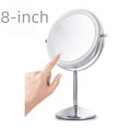 thumbnail image 1 of Espejo de maquillaje de 8 pulgadas con lámpara LED de escritorio, luz de relleno de doble cara, espejo de belleza de escritorio, espejo europeo con aumento HD, 1 of 5