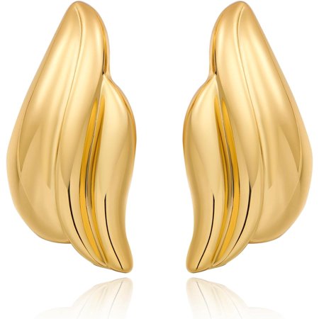 Gold Dangle Earrings Statement Chunky Earrings for Women Vintage Jewelry[w082]