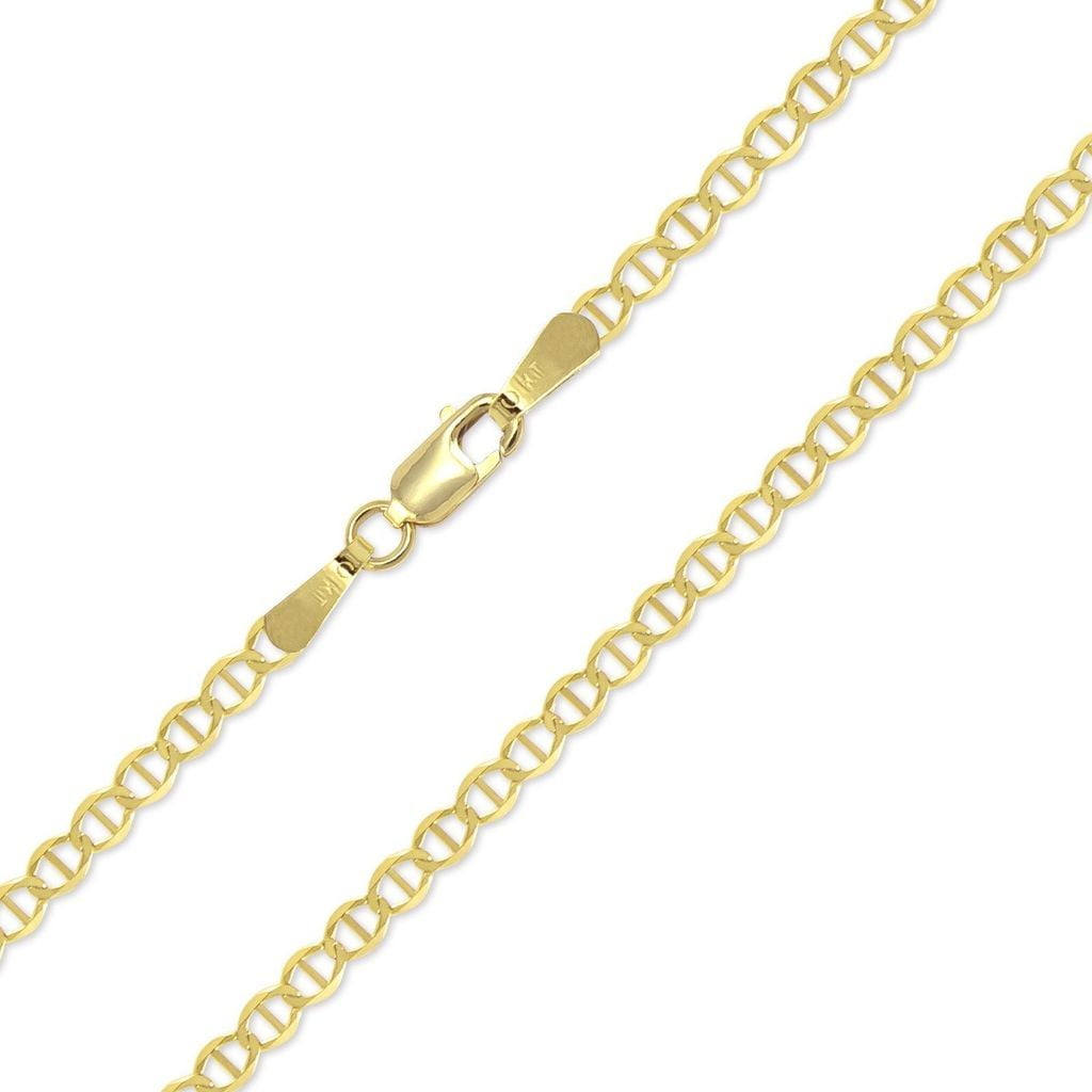 10K Yellow Gold 4.75 Curb Chain in 8 inch, 18 inch, 20 inch, 22 inch 