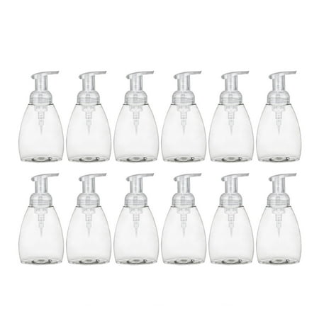 Fmx 12 Dispenser - MoYo Natural Labs 8 oz Foam Soap Dispenser, Pump Dispenser Empty Bottles BPA Free PET Plastic for Foaming Soaps and Liquids (Pack of 12)