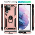 thumbnail image 7 of Allytech Rugged Case for Samsung Galaxy S22 Ultra, Military Grade Protection Shockproof Cover with Metal Rotatable Ring Stand, Magnetic Car Mount Holder Case for Samsung Galaxy S22 Ultra - Rosegold, 7 of 7