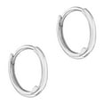 thumbnail image 2 of 14k White Gold Plain Polished Endless Hoop Earrings For Girls and Pre-Teens 9mm, 2 of 3