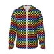 thumbnail image 1 of Fotbe Rainbow Chequerboard Chaqueta con Protección Solar UPF 50+ para Hombre y Mujer, Camisa con Capucha y Bolsillos-Medium, 1 of 7