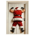 thumbnail image 2 of Decoraciones navideñas, adornos navideños, regalos navideños, divertidos carteles de Papá Noel para la puerta trasera, decoración divertida para la entrada navideña con regalo, decoración divertida pa, 2 of 5