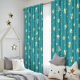 thumbnail image 5 of Blackout Kids Curtains,Teal Daisy Flower Yellow Blooms Pattern Childrens Insulated Curtains Set Of 2,Bedroom Essentials,Toddler Room Decor 52"x84", 5 of 5