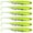 Chartreuse, variant on Dr.Fish 6pcs Green Fishing Swimbait Soft Plastic lure T Tail Bait Minnow Shad Body Lure Drop Shot Bass Trout Walleye