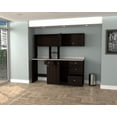 thumbnail image 4 of Inval Ambrossia 3-Piece 4-Drawer Breakroom Storage System, Espresso/Stone, 4 of 11
