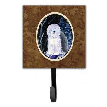 Caroline's Treasures Starry Night Old English Sheepdog Leash Holder and Wall Hook