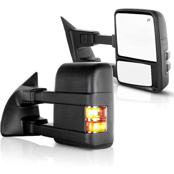ECCPP Towing Mirrors Replacement fit for Ford for F250 for F350 for F450 for F550 Power Heated Signal Pair Mirrors 2008 2009 2010 2011 2012 2013 2014 2015 2016