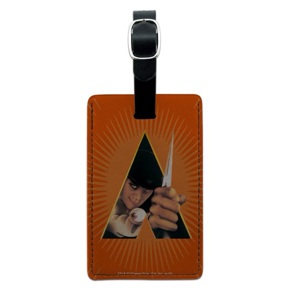 A Clockwork Orange Poster Image Rectangle Leather Luggage Card Suitcase Carry-On ID Tag
