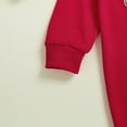 thumbnail image 7 of FYDUU Baby Christmas Outfit Baby Boy Girl Romper Jumpsuit Santa Claus Embroidery Long Sleeve Playsuit Cute Red One-Piece Jumpsuits 3-6 Months, 7 of 7