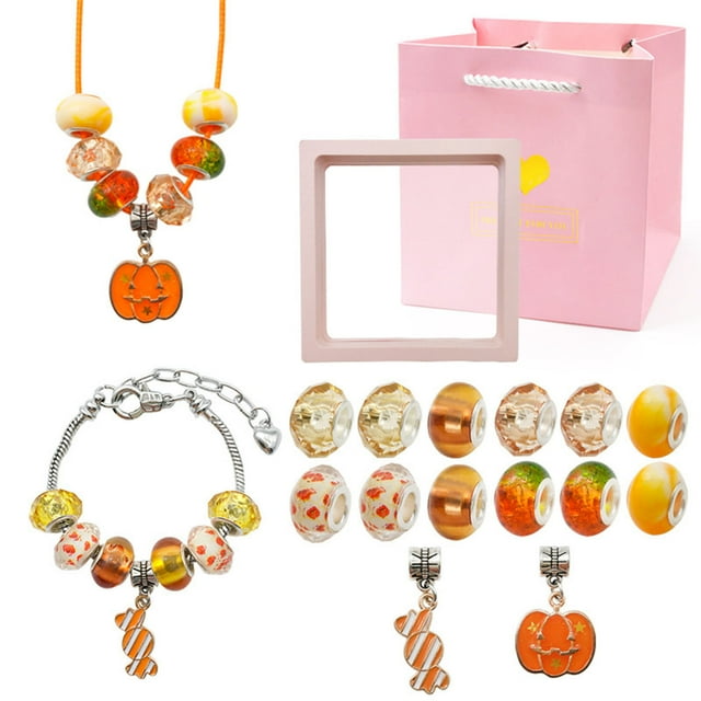 DIY Children's Toy Bracelet Decoration Accessory Set with Beads Pendant, Gift Box Packaging for Kids Craft