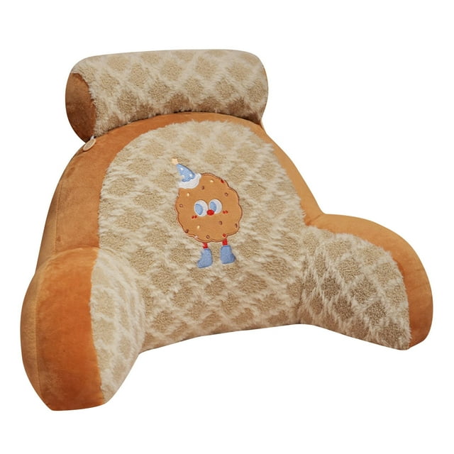 Lumbar Support Pillow for Bed and Sofa Large Back Cushion with Removable Washable Cover Comfortable Chair and Reading Pillow