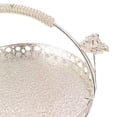 thumbnail image 7 of Fiocias Round Decorative Serving Tray Tabletop Handles Argent Large, 7 of 7