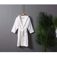 thumbnail image 6 of Kids Bathrobe- Boys Girls Water Absorbent Fleece Hooded Robes, MEDIUM, WHITE Color, 6 of 6