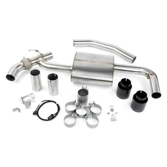 Dinan D660-0088 Axle-Back Exhaust Kit (Valved) - Stainless Steel - Black Ceramic