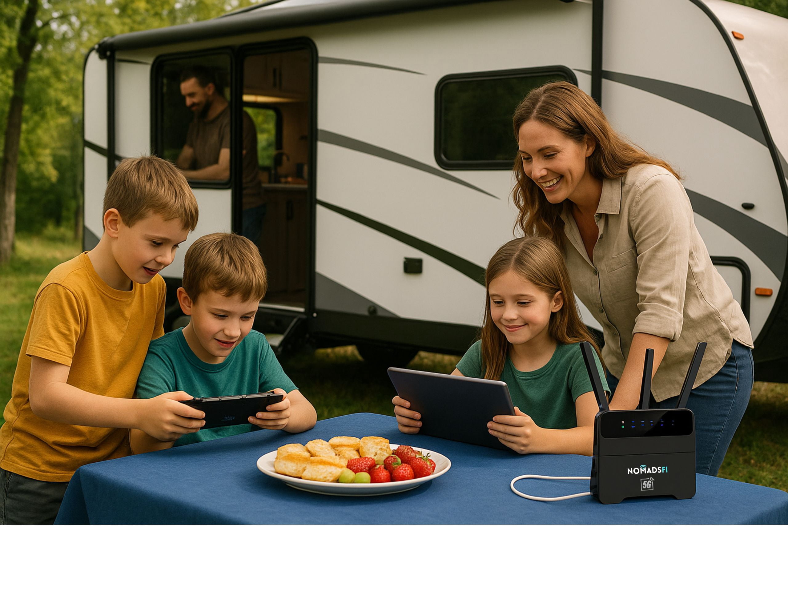 GlocalMe R50 5G Router –  5G Home & RV Internet Router, Plug-and-Play 5G Wi-Fi for Home, RV, Office, & Remote Work Include 150GB US Data