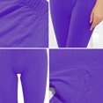 thumbnail image 5 of Solid Color Basic Leggings for Women Fitted Casual Mid Waist Stretchy Yoga Leggings 2023 Trendy(Purple,M), 5 of 5