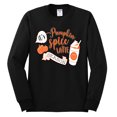 thumbnail image 2 of Wild Bobby It's Pumpkin Spice Latte Season Orange Black and White Halloween Men Long Sleeve Shirt, Black, Medium, 2 of 6