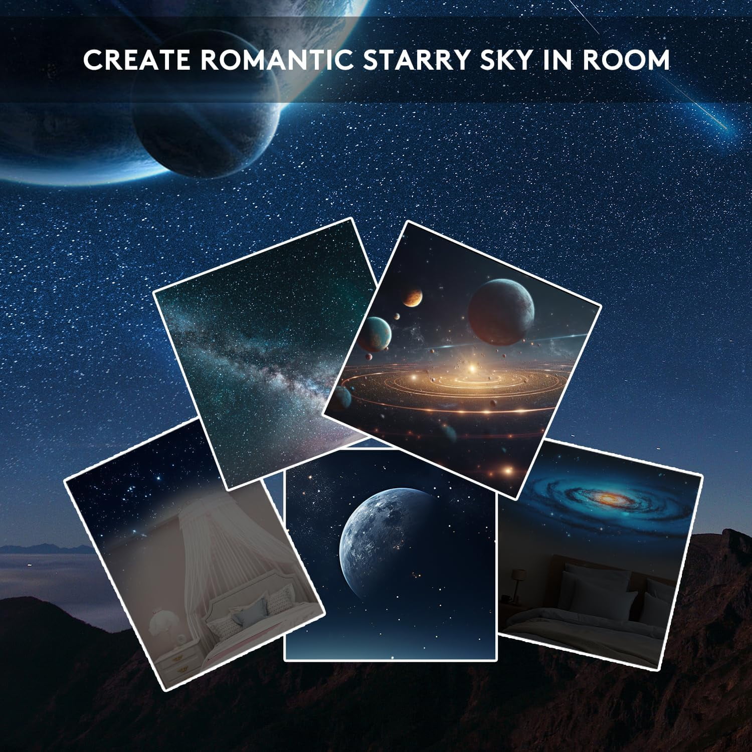 Planetarium Galaxy Projector12 in 1, Galaxy Light with 360° Rotating, Space Projector Nebula Star Night Light for Kids Adults Bedroom Ceiling Decor, Home Theater, Holiday Gift