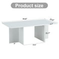 thumbnail image 4 of Aukfa Coffee Table, Modern Stable Support Rectangular Center Table for Living Room, 45Inch, White, 4 of 8