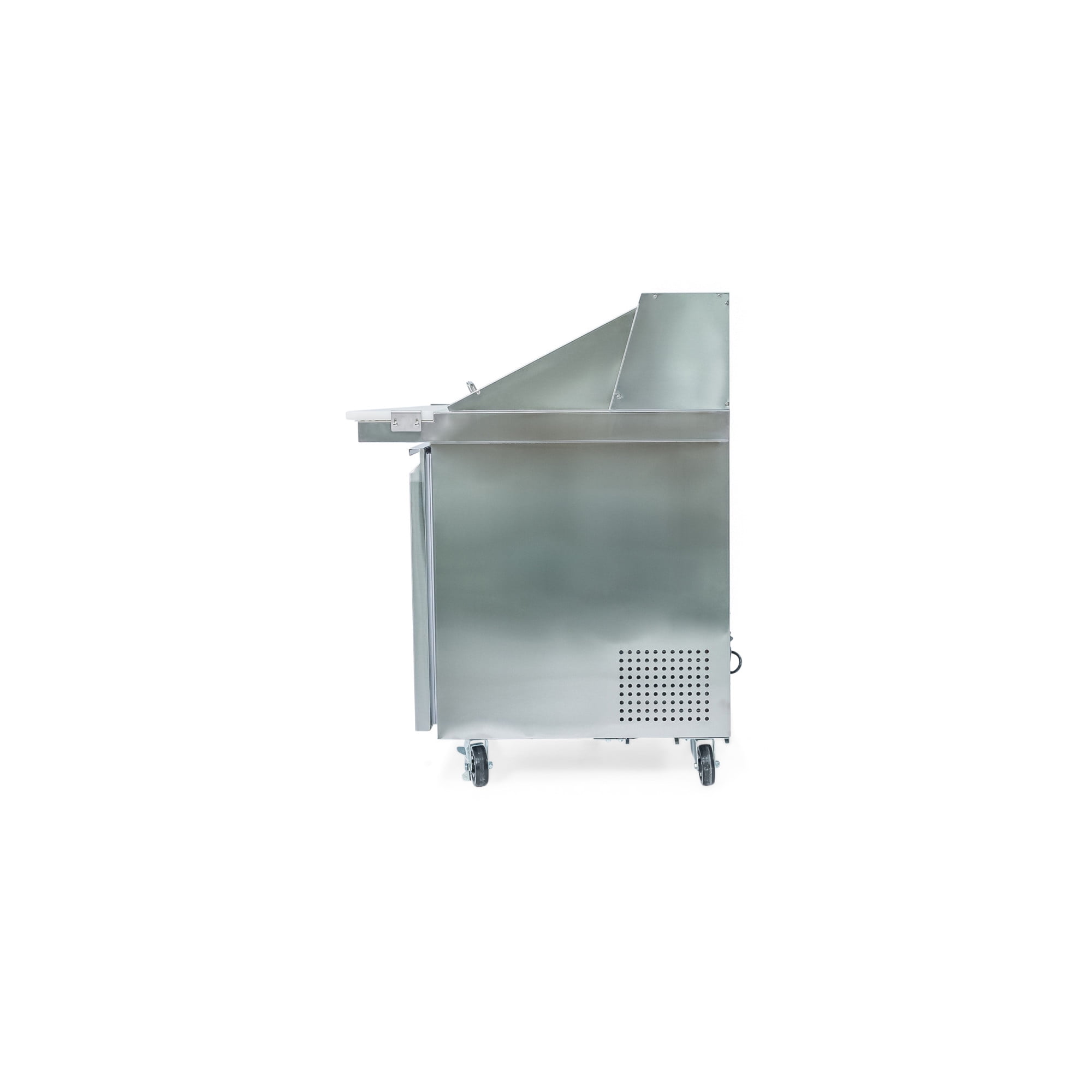 Norpole 6 cu. ft. Single Door Mega Top Prep Table Commercial Refrigerator in Stainless Steel in Stainless Steel
