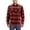 Red/Black, variant on Men’s Snap Button Long Sleeve Plaid Soft 100% Cotton Flannel Button Up Shirt (Red/Black, L)
