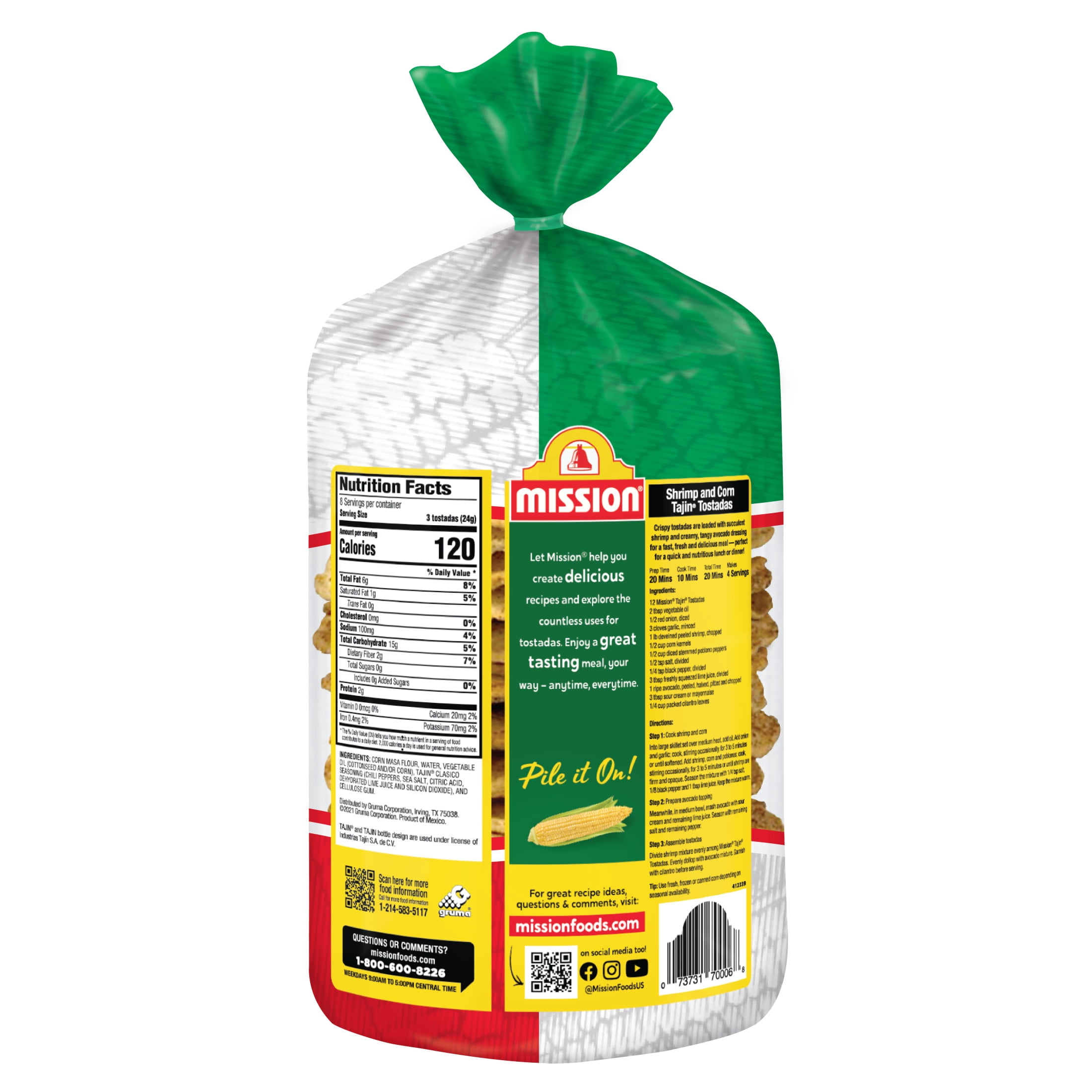 Mission Tajin Tostadas, 25 Count