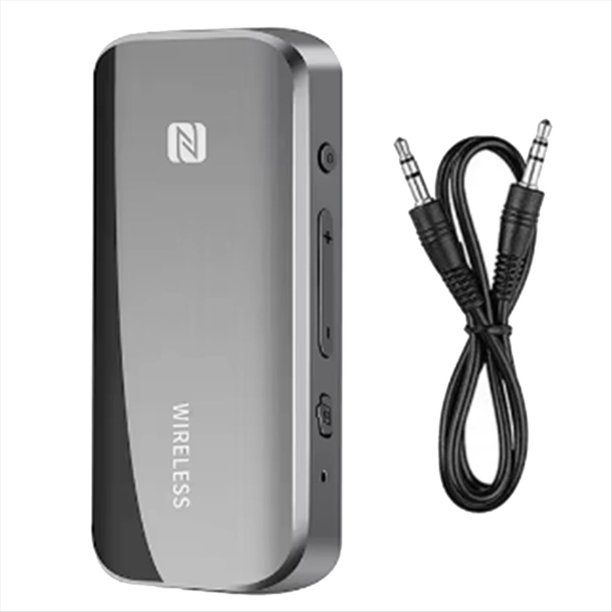 Adaptador Auxiliar Bluetooth 5.0 Dongle Inalámbrico NFC Tarjeta TF Conector de 3,5 mm para TV PC Altavoz Kit de Coche Receptor de Audio Transmisor