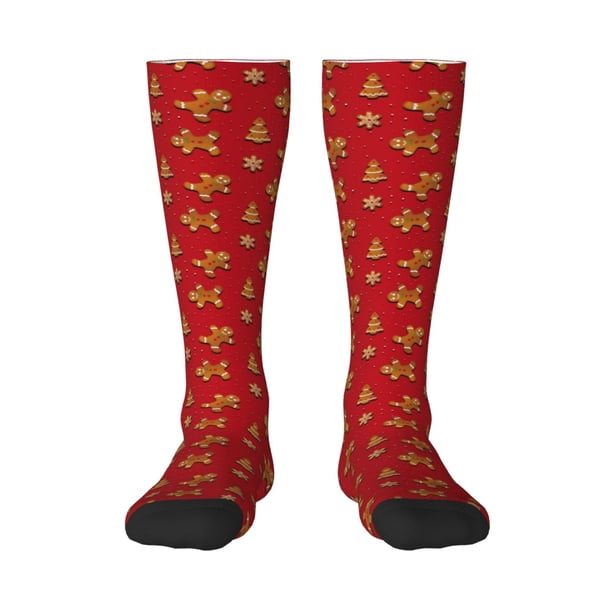 Balery Gingerbread Man Calcetines novedosos Calcetines deportivos Calcetines hasta la rodilla Calcetines de algodón Calcetines originales y geniales