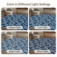 thumbnail image 6 of ODIKA 6'x9' Ultra-Soft Area Rug, Geometric Interlocking Trellis Tasseled Boho Lattice Front Door Motif Playful None Washable, Bare feet friendly, Silk-Touch for Guest Room, Bedroom, 6 of 6