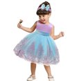 thumbnail image 1 of Ropa de primavera para niños, vestido para niños, vestido de princesa para niños de tamaño pequeño y mediano, vestido de encaje a juego de colores, 1 of 2