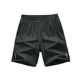 thumbnail image 2 of Nestiefly Mens Athletic Running Shorts Lightweight Quick Dry Drawstring Mesh Gym Shorts with Zipper Pockets Gray L, 2 of 6