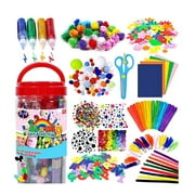 volinfo kids arts and crafts supplies set- toddler 1600 pcs diy craft box  include 26 pcs rainbow scratch art set, craft suppl