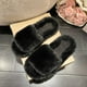 thumbnail image 5 of Zapatillas Calientes Zapatillas de felpa acogedoras con punta abierta para mujer, suministros para el hogar de espuma viscoelástica (negro 36), 5 of 8