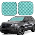 thumbnail image 6 of Kdxio Aquamarine Glitter1 Print 2-Piece Sun Shade Front Windshield - Foldable Car Front Window Sunshades For Most Sedans Suv Truck, 6 of 6