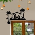 thumbnail image 5 of Fiudx Adorno para Puerta de Nacimiento, Hermosa Decoración de Metal para El Pesebre, Diseño Intrincado de Escena Navideña, Adorno Navideño Reversible, Uso En Interiores y Exteriores, Un Regalo Ideal,, 5 of 5