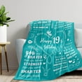 thumbnail image 2 of 19th Birthday Decorations Blanket, Gifts for 19 Year Old Female, 19th Birthday Gifts for Girls, Best 19th Birthday Gift, 19th Birthday Gift Ideas, 2 of 8