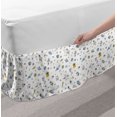 thumbnail image 2 of Spaceship Bed Skirt, Doodle Style Cosmonaut Black Hole Satellite and Asteroid Space Theme, Elastic Bedskirt Dust Ruffle Wrap Around for Bedding Decor, 4 Sizes, Pale Blue Grey Black, by Ambesonne, 2 of 2