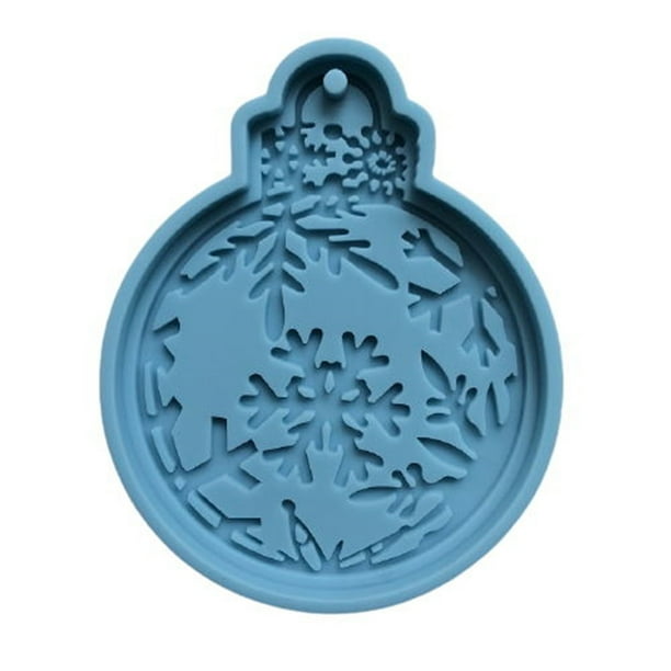 XWSHYW Decoraciones Navideñas Colgantes Moldeados de Forma Redonda y Adornos Navideños para Hacer Manualidades de Resina Epoxi, Joyas y Llaveros.