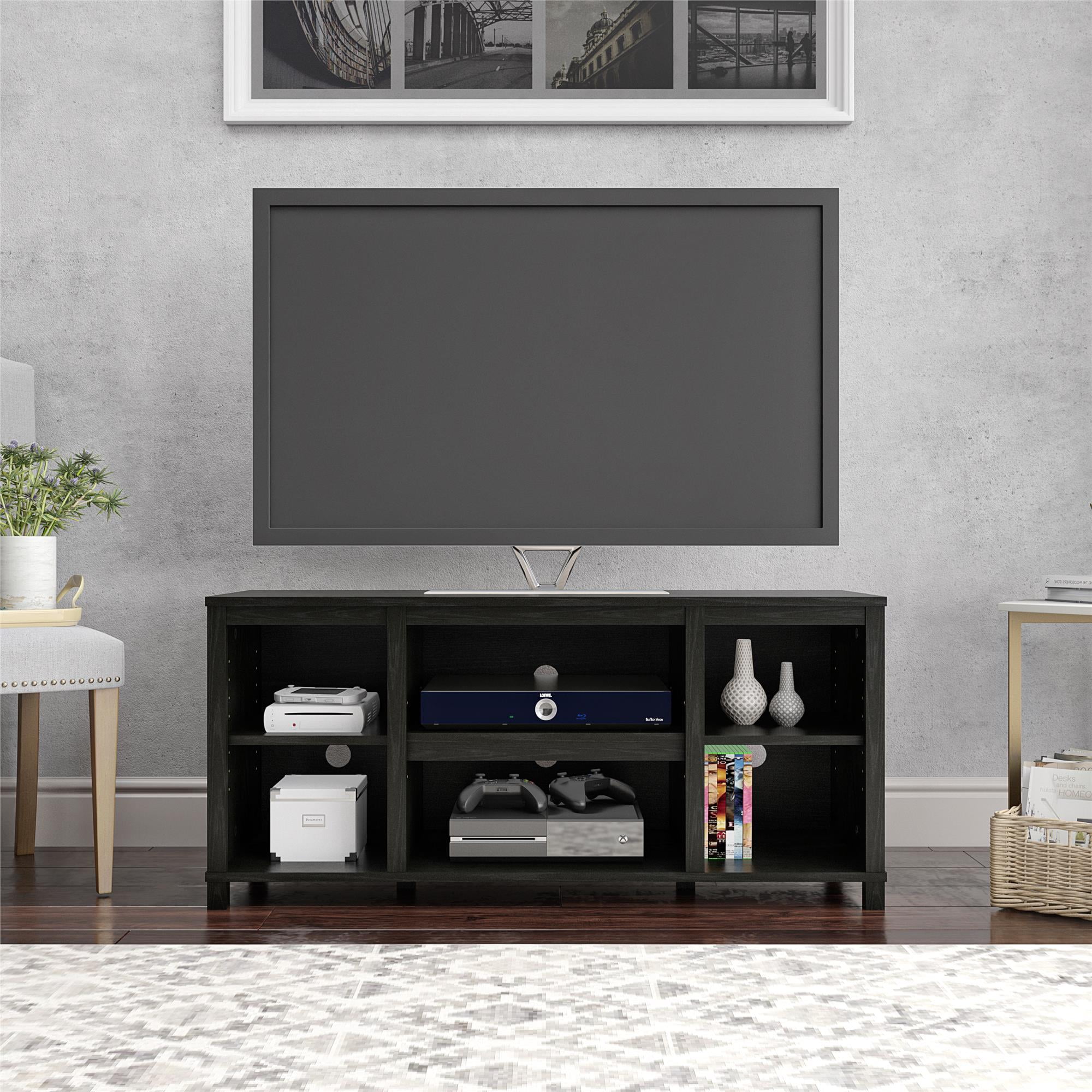 Mainstays Parsons TV Stand for TVs up to 50", True Black ...
