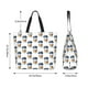 thumbnail image 5 of Balery Coffee To Go Pattern Bolsa Tote Estilo Estético con Cremalleras, Bolsa de Hombro, Bolsa de Compras Grande y Plegable, 5 of 8