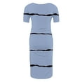 thumbnail image 5 of gakvbuo Maternity Dress For Photoshoot Womens Short Sleeve Breast-Feeding Maternity Nursing Dress Bodycon Pregnancy Scoop Neck Ruched Midi Fitted Dresses For Women 2304, 5 of 6