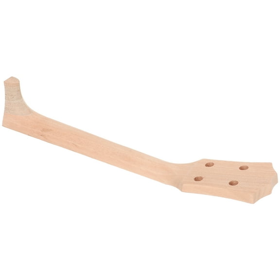 PTOOTP Ukulele Fingerboard Ukulele Neck Wooden Light Yellow 1Set