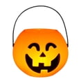 thumbnail image 2 of Light Up Pumpkin Candy Pail LED Trick Or Treat Bucket Portable Halloween Candy Holder For Halloween Party Front Door Decor, 2 of 4