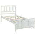 thumbnail image 5 of Aukfa Platform Bed, Twin Bed Frame with Headboard, Wooden - White, 5 of 8