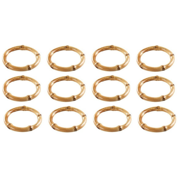 12x Servilletero de Bambú Hecho Una Mano Servilleteros Rústicos Naturales Servilleteros Naturales Servilleteros